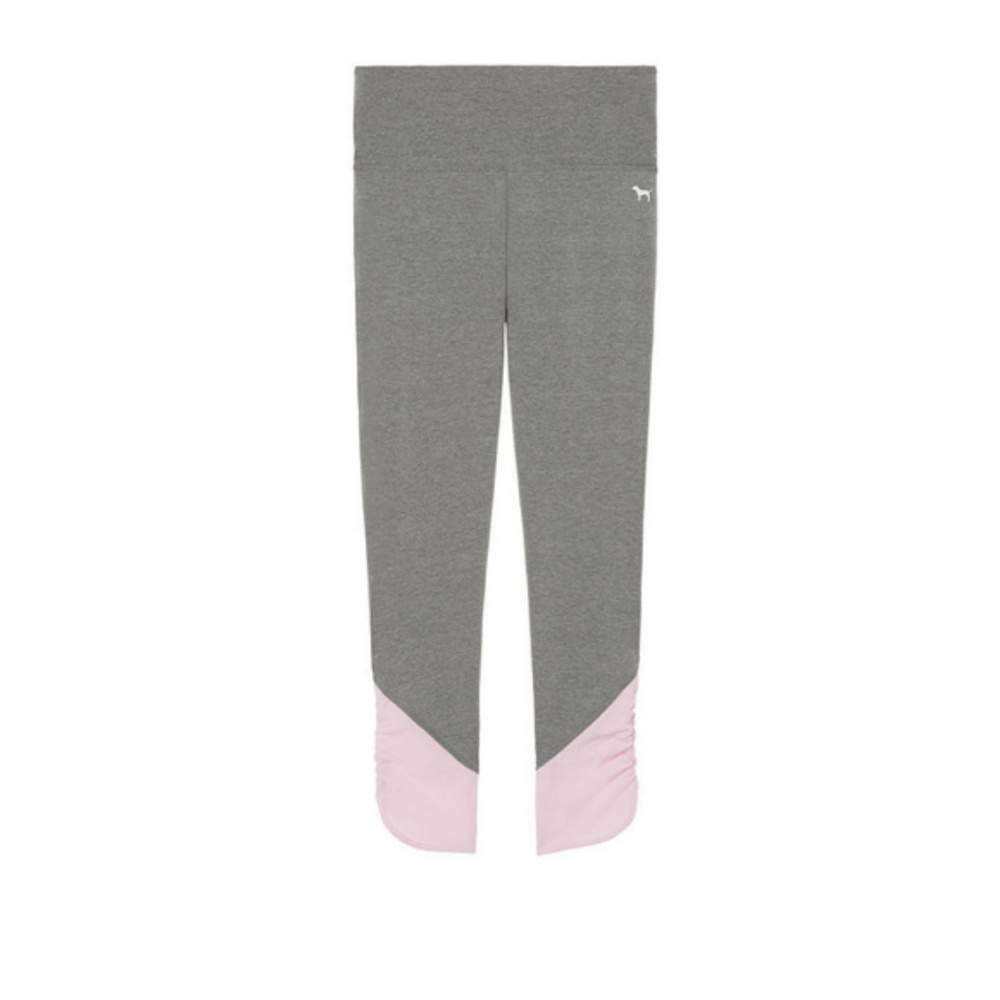 Victoria's Secret PINK Logo Sweatshirt Top Shirt Gray Leggings Pants Set - Picture 6 of 8